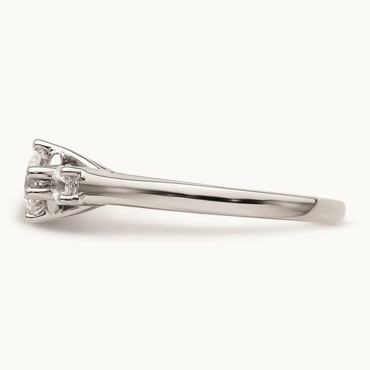 3-Stone Semi-Mount Engagement Ring — 1/4 ct, 7