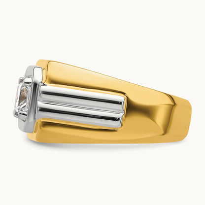 Two-tone Polished Men's Ring Mounting