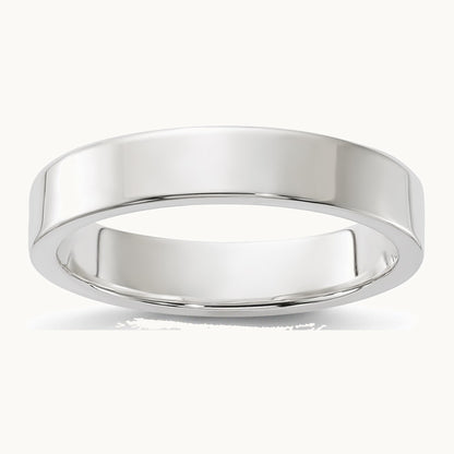 Sterling Silver 4mm Lightweight Flat Band