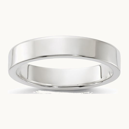 Sterling Silver 4mm Lightweight Flat Band