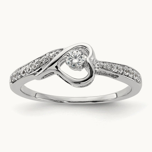 Petite Engagement Ring, 0.20 ct tw Lab-Grown Diamond