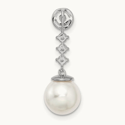 Freshwater Cultured Pearl & Diamond Chain Slide — photo set
