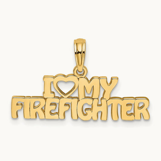 I LOVE MY FIREFIGHTER Charm — photo set