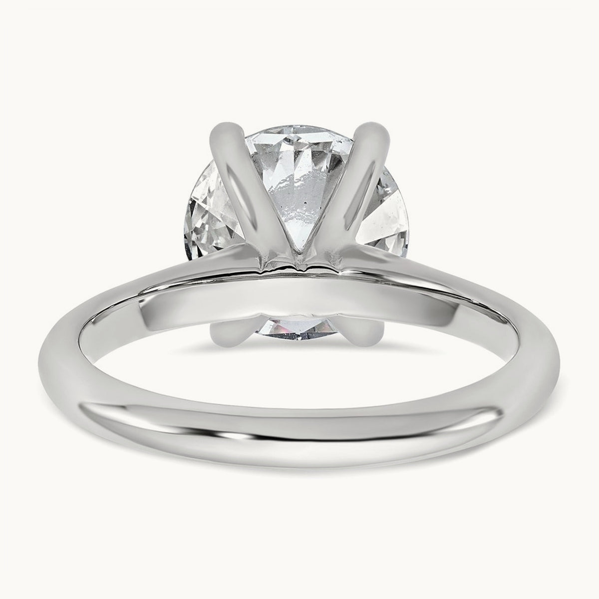 Round 8X Ring, 3.00 ct tw Lab-Grown Diamond — 14K White Gold