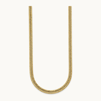 Polished 17in Fancy Hollow Link Necklace, 14K