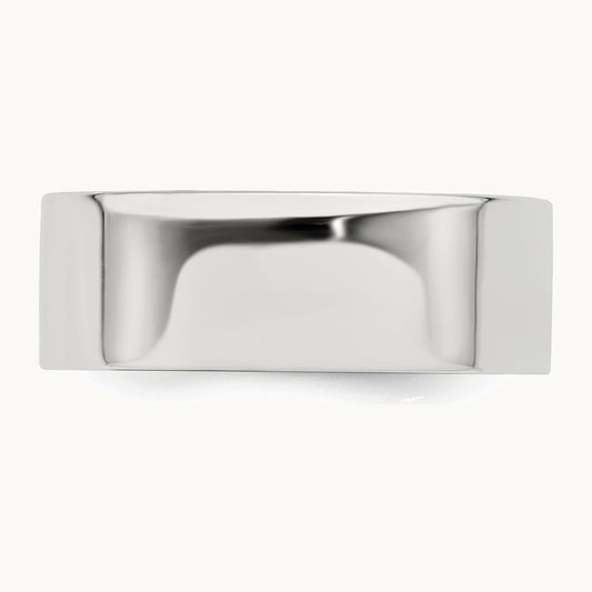 Sterling Silver 7mm Lightweight Flat Band