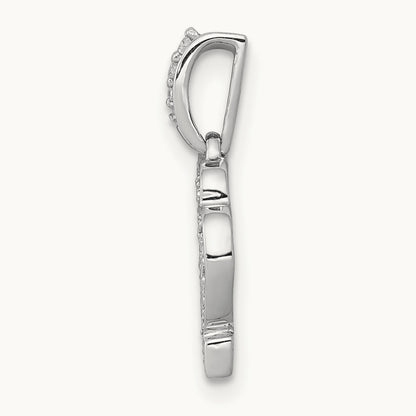 Diamond Virgo Zodiac Pendant, 14K White Gold