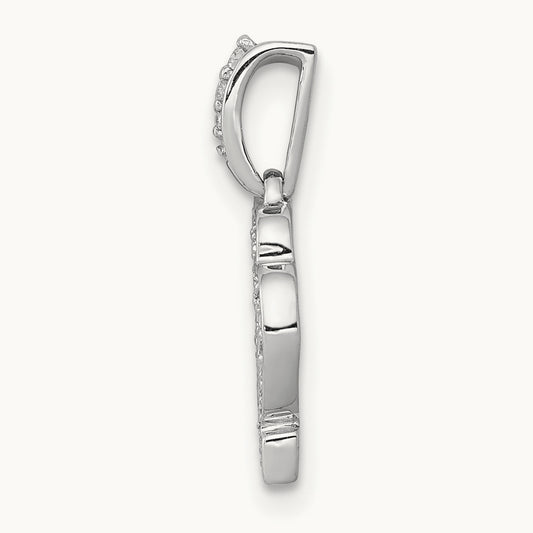 Diamond Virgo Zodiac Pendant, 14K White Gold