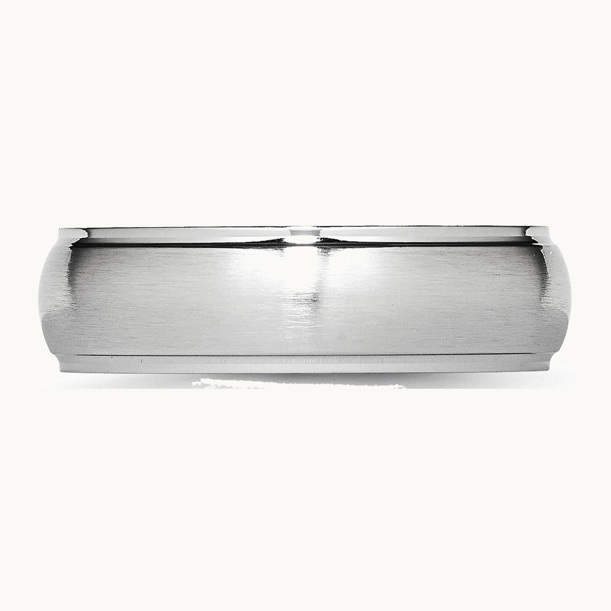 Chisel Cobalt Satin and Polished 7mm Ridged Edge Band