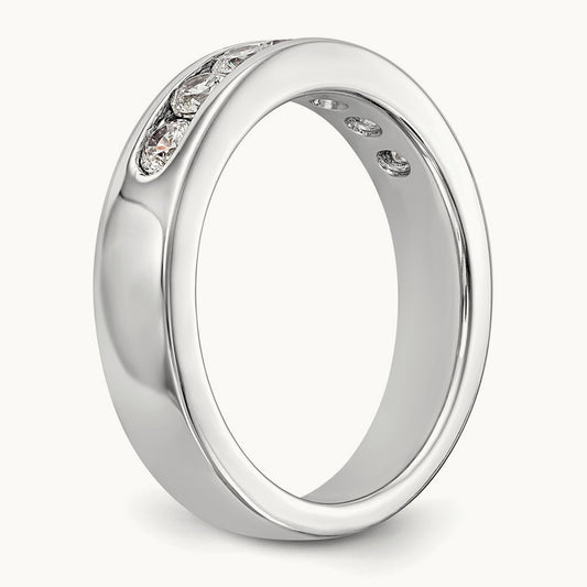 7- Stone Closed Channel Band Mounting, 2.9mm, 14K White Gold