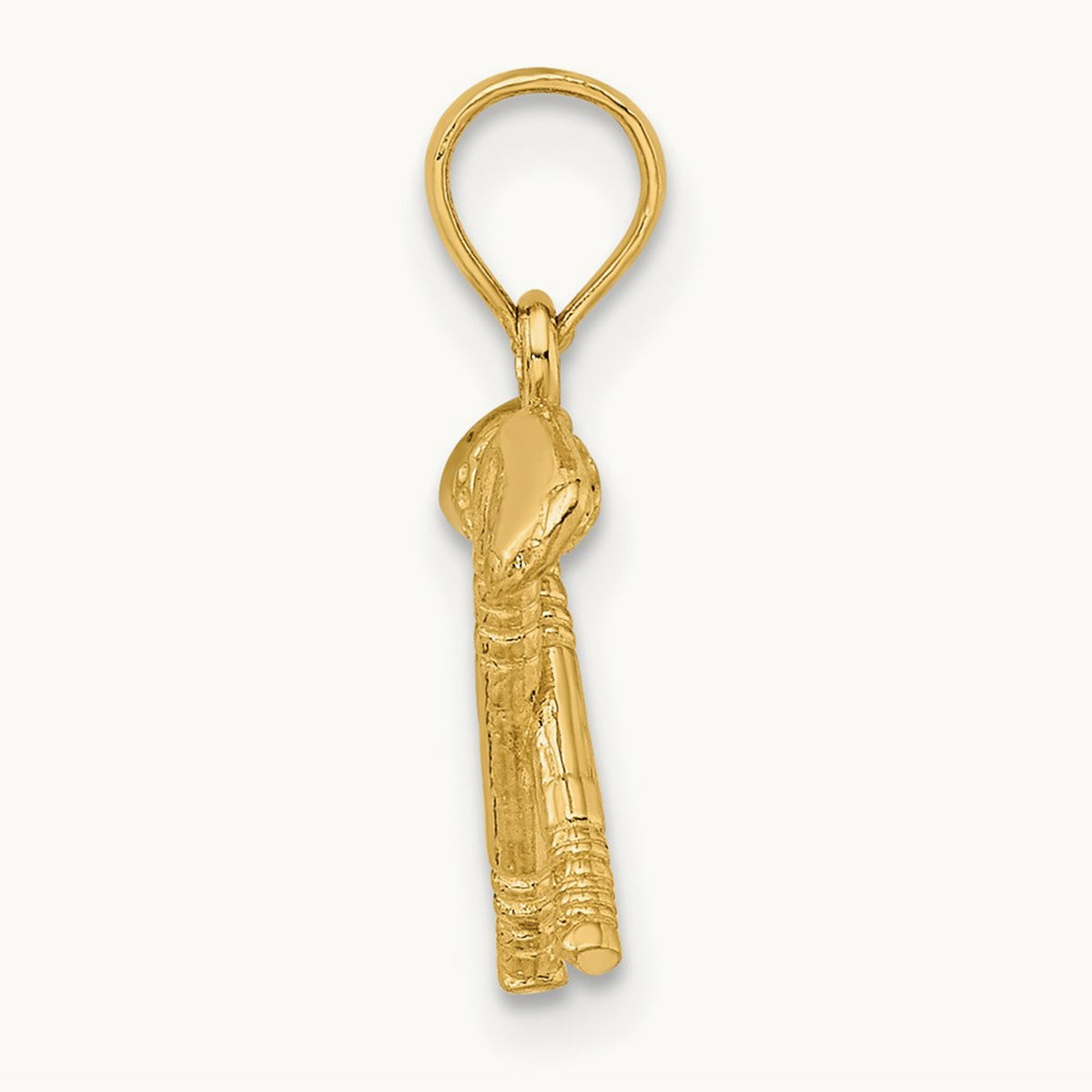 3-D Golf Clubs with Ball Charm, 14K