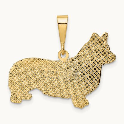 Welsh Corgi Pendant, 14K