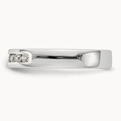7- Stone Closed Channel Band Mounting, 1.9mm, 14K White Gold