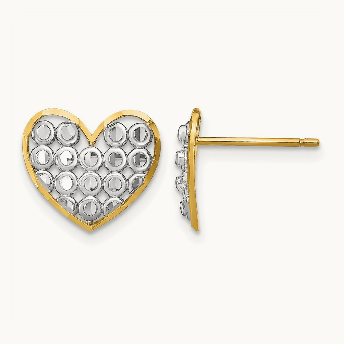 w/ D/C Heart Post Earrings — photo set