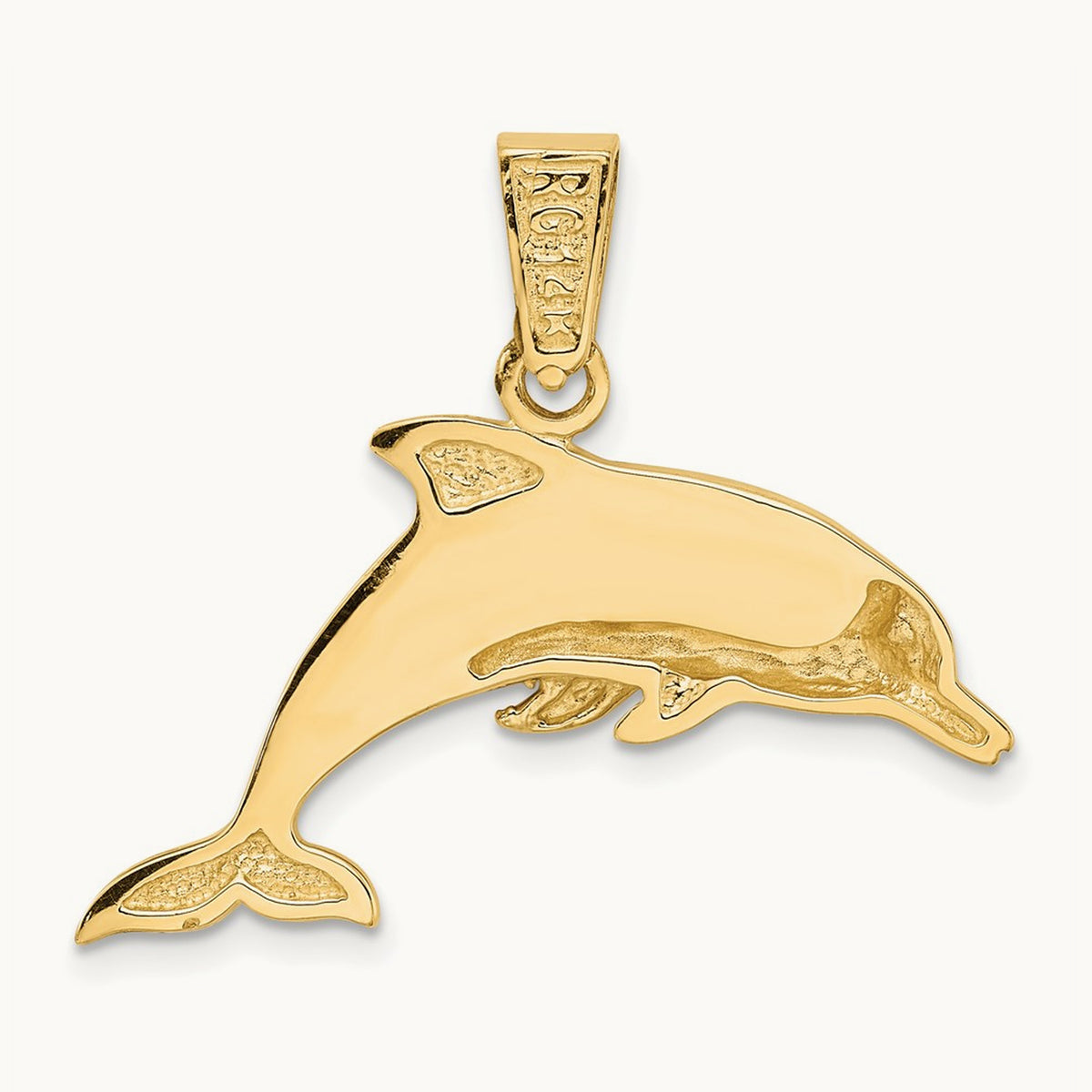 Lab Created Opal Dolphin Pendant — 29mm