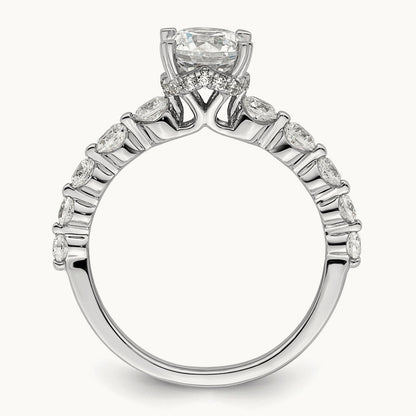 Round Semi-Mount Solitaire Engagement Ring, 0.75 ct tw Lab-Grown Diamond