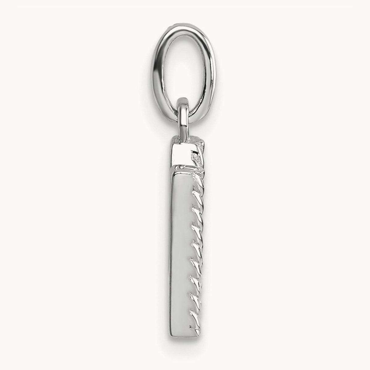 Twisted Diamond Charm — 14K White Gold, N