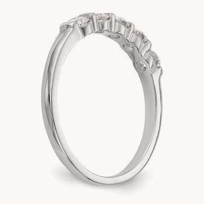5-Stone Diamond Band, 14K White Gold