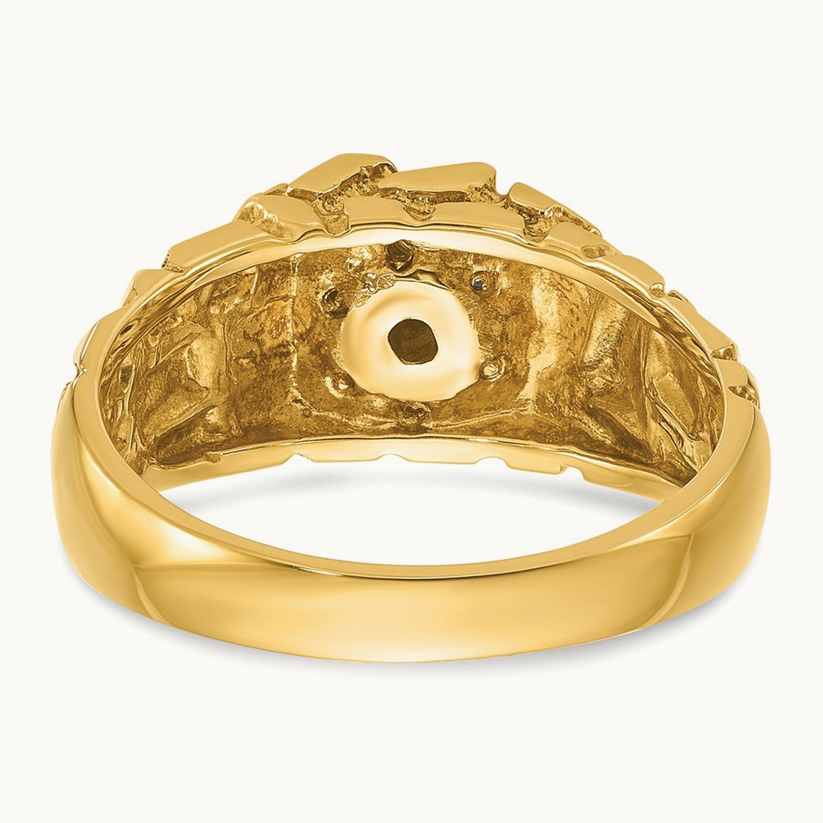 IBGoodman Men's Cluster Diamond Nugget Complete Ring, 14K