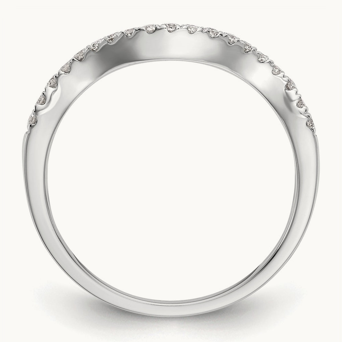 Diamond Wedding Band, 14K White Gold
