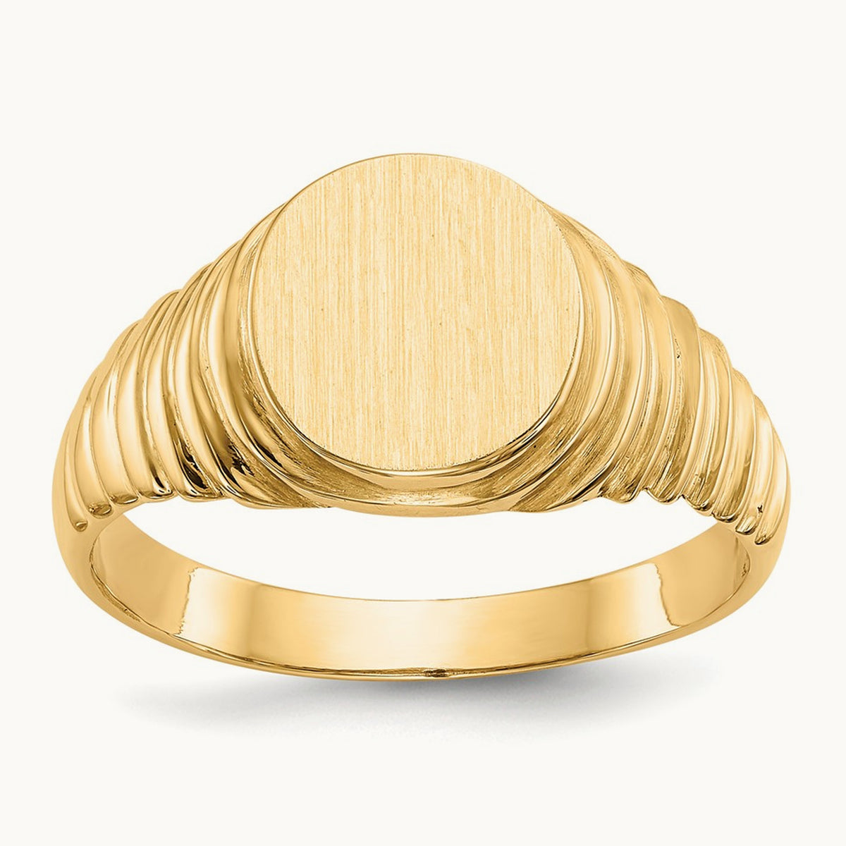 Open Back Mens Signet Ring — photo set