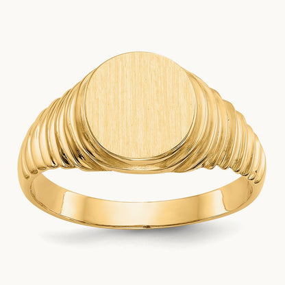 Open Back Mens Signet Ring — photo set