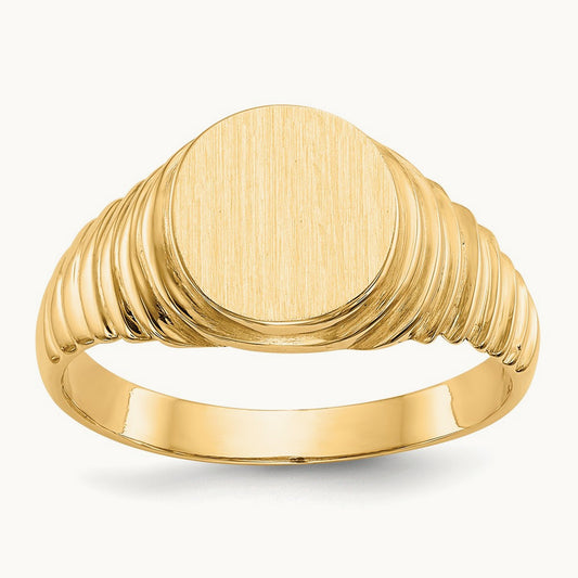 Open Back Mens Signet Ring — photo set