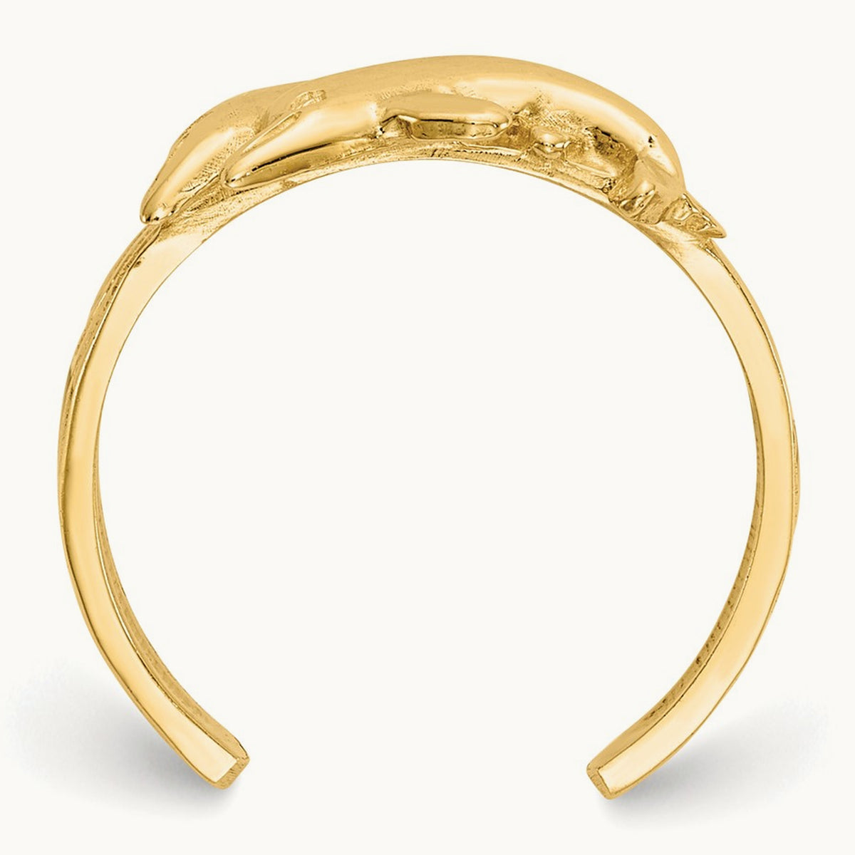 Dolphin Toe Ring, 14K
