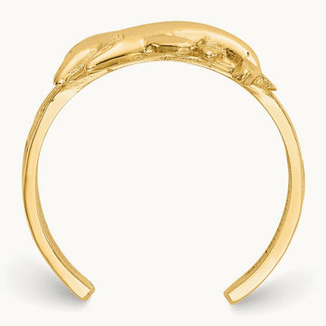 Dolphin Toe Ring, 14K