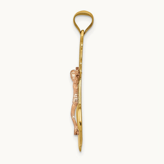 Tri-Color Mariner Crucifix Pendant — 31mm