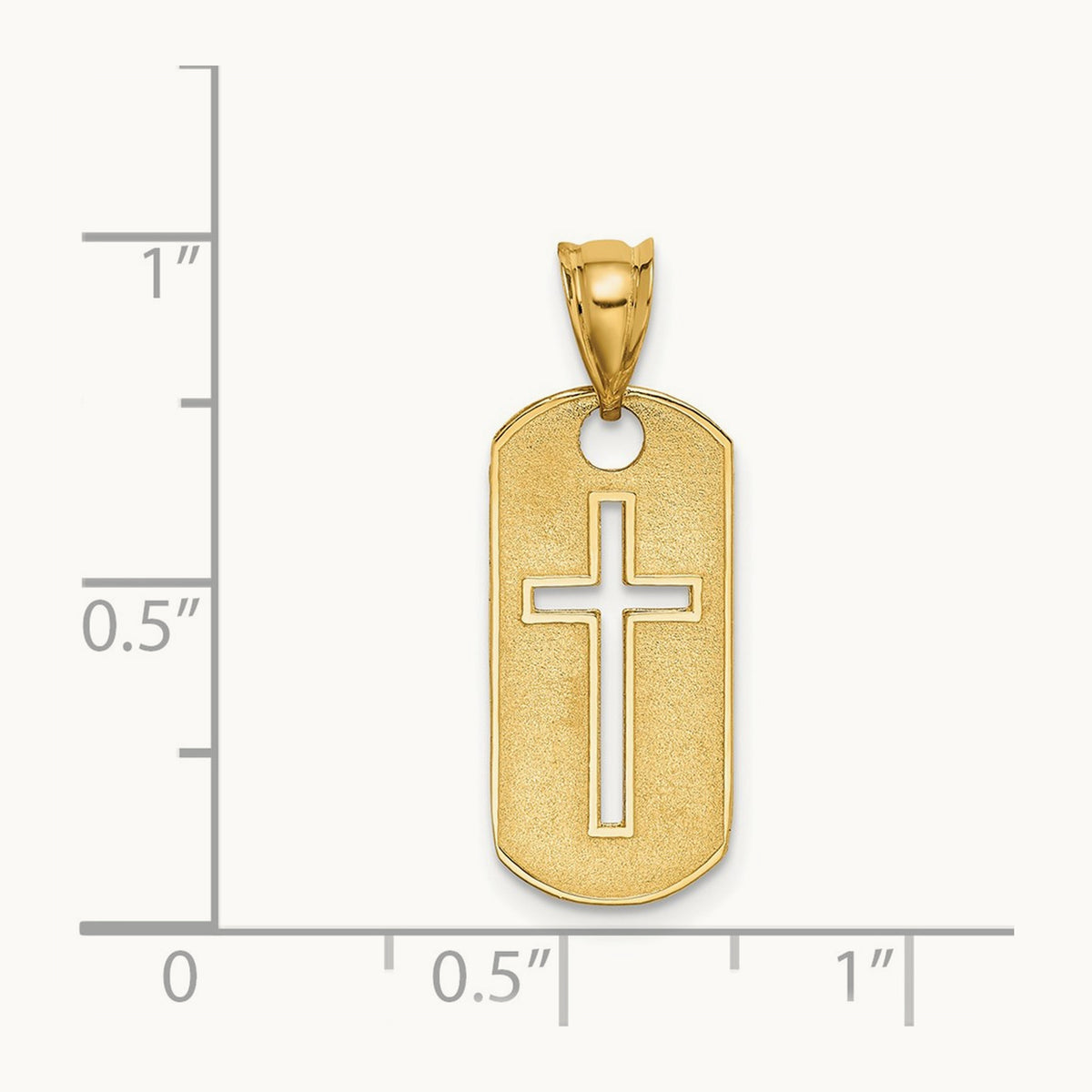 Polished Cross Cut-out Pendant, 14K