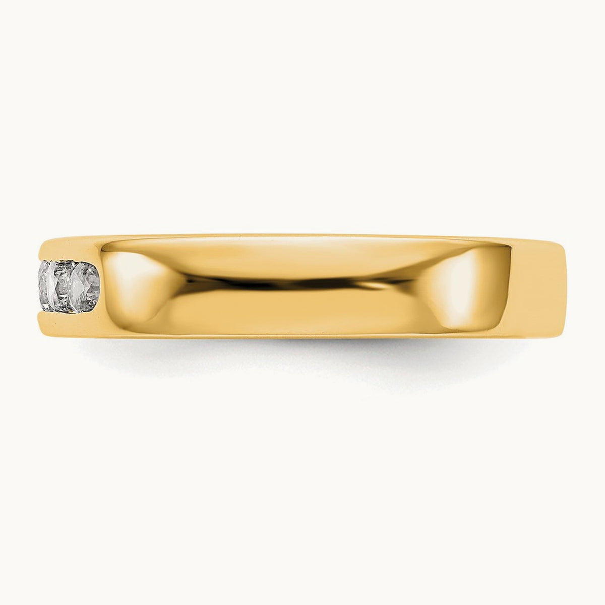 Setting: 5- Stone Closed Channel Band Mounting, 2.6mm, 14K Gold — 14K Yellow Gold