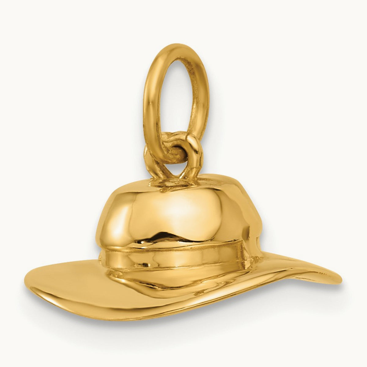Sun Hat Charm, 14K Yellow Gold