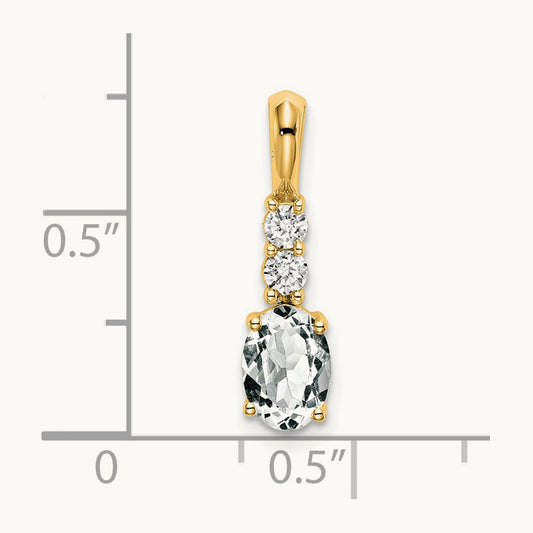 Oval Topaz and Diamond Pendant — photo set