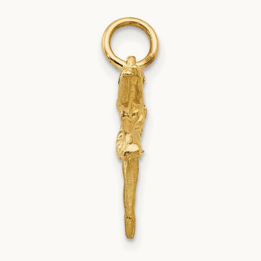 3D Ballerina Charm, 14K