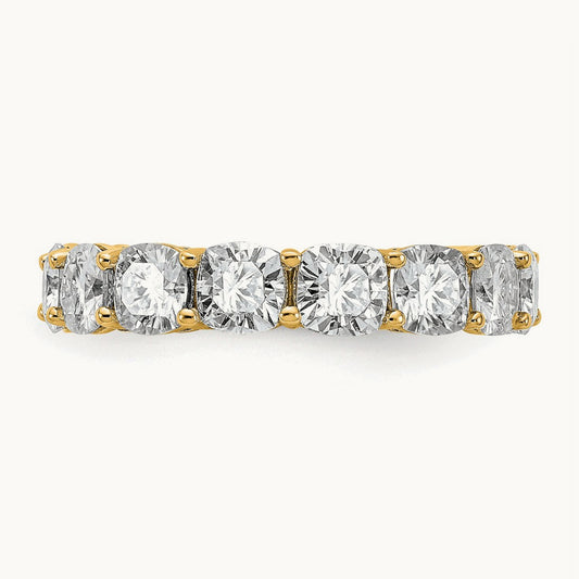 Cushion Eternity Band, 6.75 ct tw Lab-Grown Diamond — 14K Yellow Gold