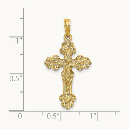 Crucifix W/ Fancy Tips Charm — 29.5mm