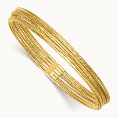 3 Strand Mesh Stretch Bracelet, 14K