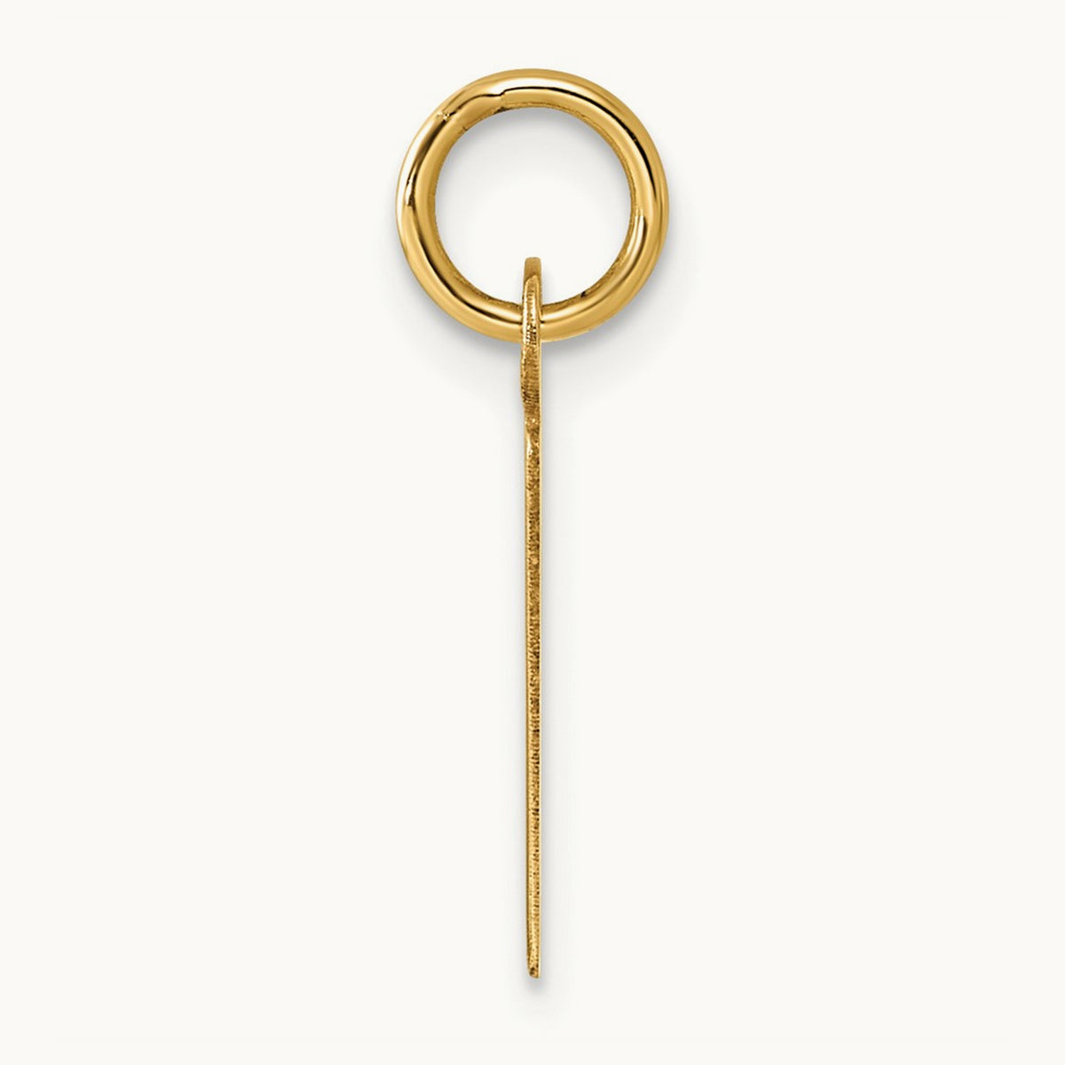Slanted Block Initial Charm — 14K Yellow Gold, P