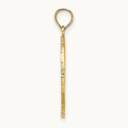 JAMAICA w/Bird and Flowers Charm, 14K