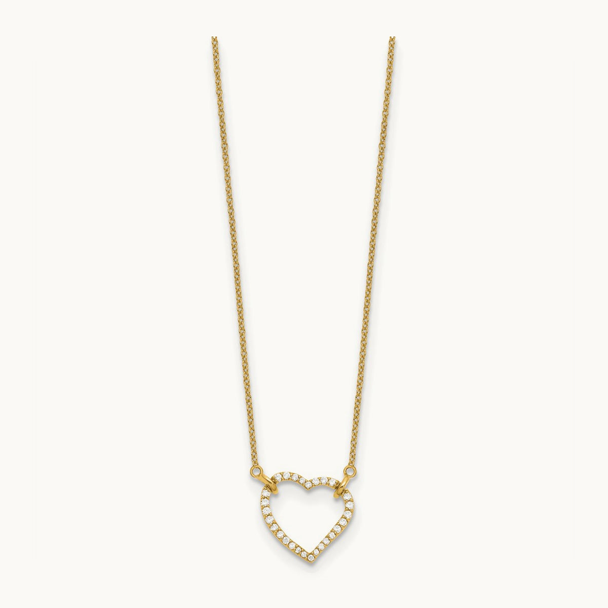 Heart Necklace, 0.20 ct tw Lab-Grown Diamond — 14K Yellow Gold