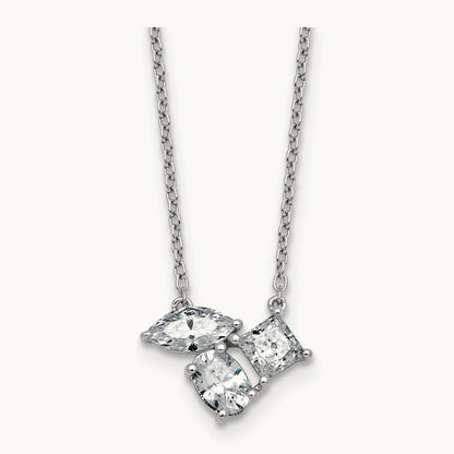 3 Stone Necklace, 1.00 ct tw Lab-Grown Diamond