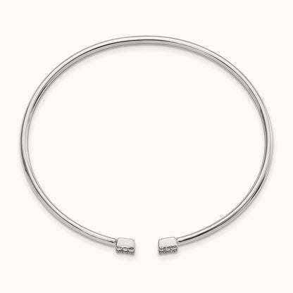 Diamond Cuff Bangle, 14K White Gold