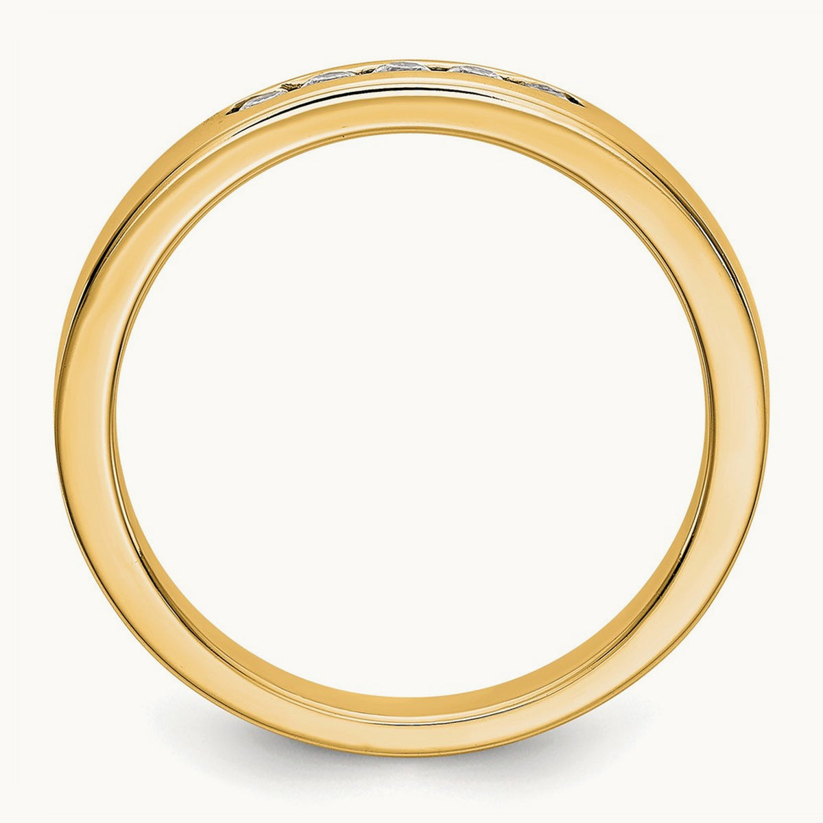 Setting: 5- Stone Closed Channel Band Mounting, 1.9mm — 14K Yellow Gold