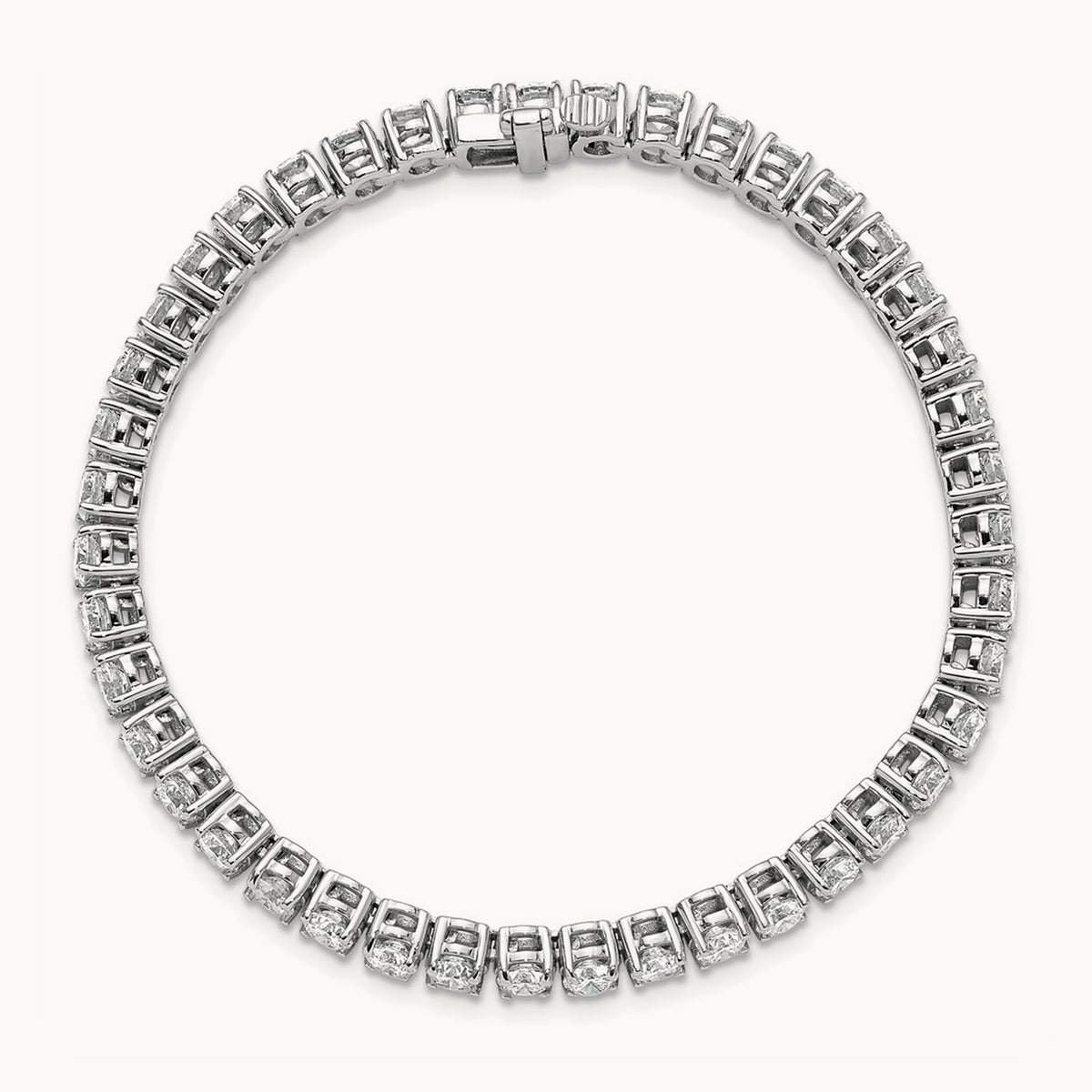 Tennis Bracelet, 9.00 ct tw Lab-Grown Diamond — 14K White Gold