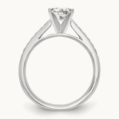 Semi-Mount Peg Set Engagement Ring, 0.25 ct tw Lab-Grown Diamond
