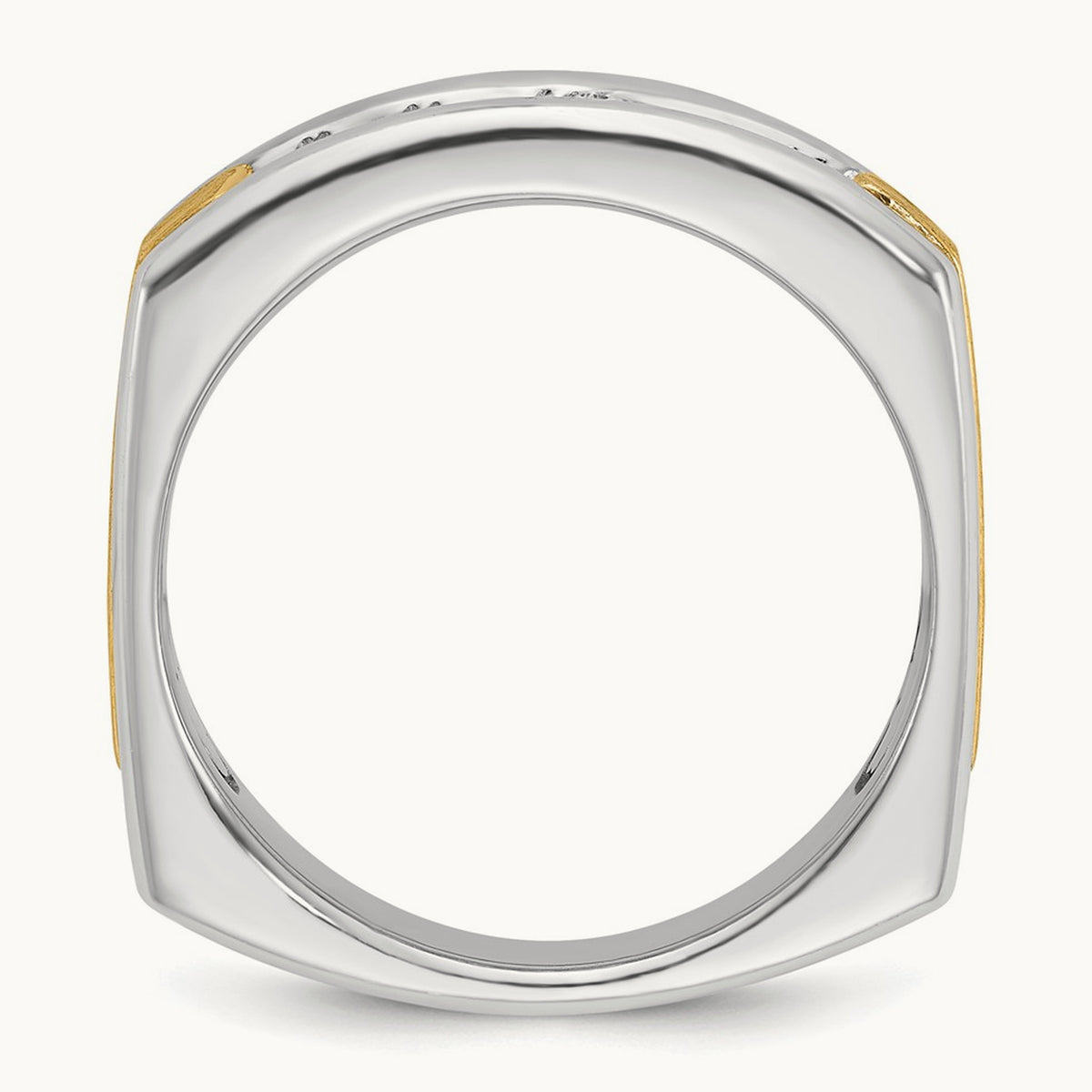 IBGoodman Men's Polished & Satin 5-Stone Diamond Ring, 14K Two-tone