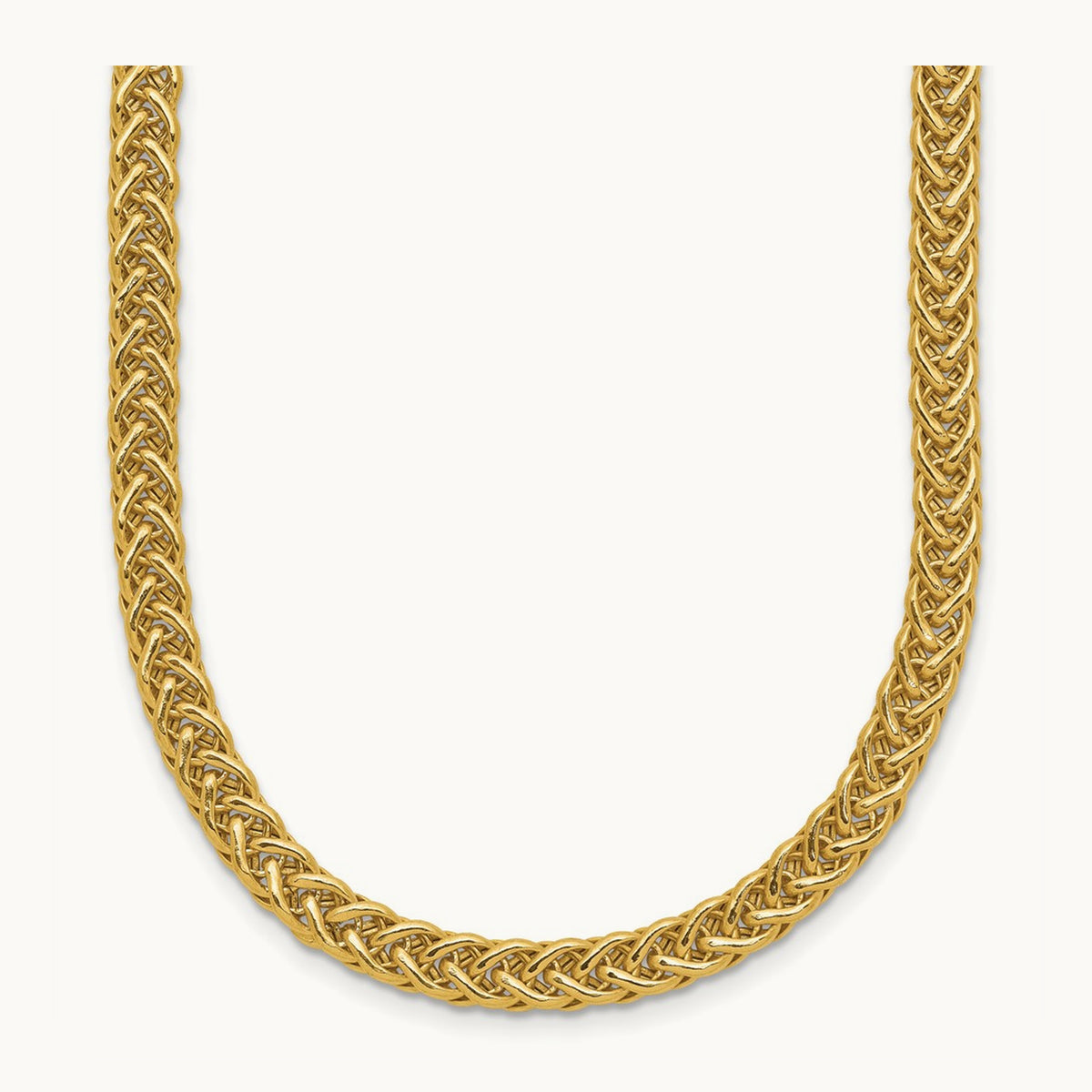 Polished Fancy Link Necklace, 14K