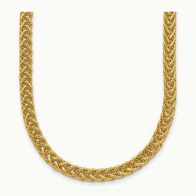 Polished Fancy Link Necklace, 14K