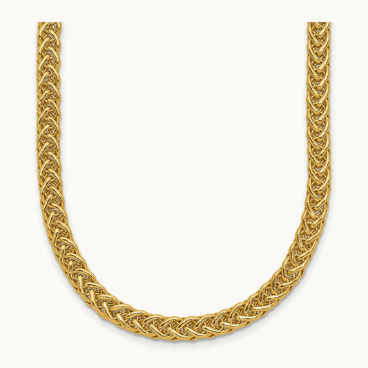 Polished Fancy Link Necklace, 14K